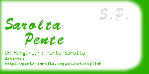 sarolta pente business card